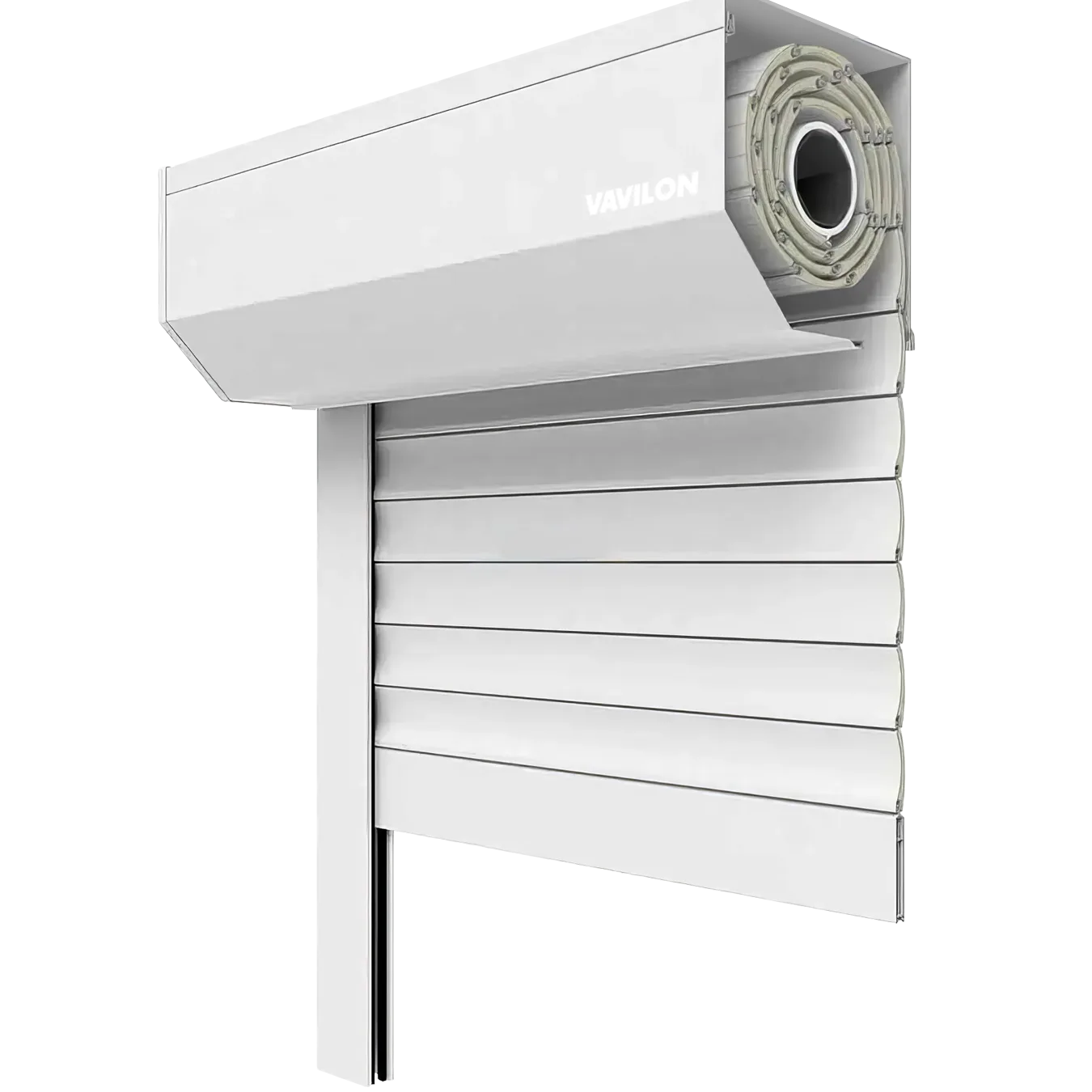 Наружный защитный короб для ролллет и рольставней Модель в разрезе наружного защитного короба для ролллет и рольставней