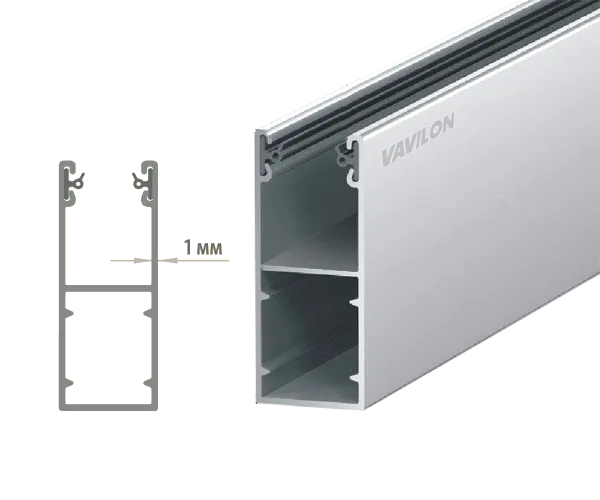 Стандартная шина направляющая для роллет и рольставней Модель и схема стандартной шины направляющей для роллет и рольставней